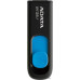 USB3.0 128Gb ADATA UV128 (AUV128-128G-RBE) пластик, выдвижной разъем, черный/голубой
