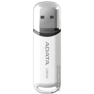 USB2.0 32Gb ADATA C906 Classic (AC906-32G-RWH), пластик, с колпачком, белый