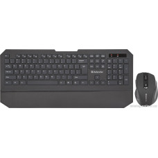 Комплект БЕСПРОВОДНОЙ Клавиатура + мышь Defender Berkeley C-925 Nano Black (клавиатура + мышь для ПК, мышь радио (сенсор