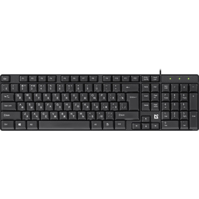 Клавиатура Defender Accent SB-720 Black (стандартная для ПК, интерфейс подключения - USB, влагозащита, цвет черный/пластик ,104КЛ)(45720)