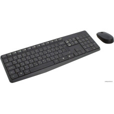 Комплект БЕСПРОВОДНОЙ Клавиатура + мышь Logitech MK235 Black (920-007948) (мышь радио (сенсор оптический), клавиатура радио, цвет черный)