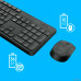 Комплект БЕСПРОВОДНОЙ Клавиатура + мышь Logitech MK235 Black (920-007948) (мышь радио (сенсор оптический), клавиатура радио, цвет черный)