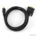 Кабель HDMI - DVI-D Cablexpert, 1.8м (CC-HDMI-DVI-6), single link, позолоченные контакты, Black