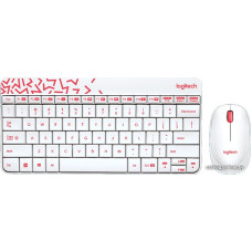 Комплект БЕСПРОВОДНОЙ Клавиатура + мышь Logitech MK240 Nano (920-008212) White (мышь беспроводная радио (сенсор оптическ