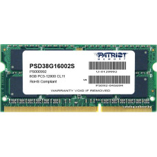 SO-DIMM DDR III 8Gb PC-12800 1600MHz Patriot (PSD38G16002S) CL11 (for NoteBook)