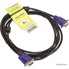 Кабель VGA 15m/15m TV-COM (QCG120H-3M) 3.0м 15M/15M, феррит.кольца, пакет