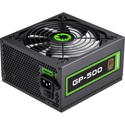 БП GameMax 500W (GP-500) (ATX 2.31, 500W, 80 PLUS BRONZE, Active PFC, 140mm fan,1x24PIN,12V8pin(4+4),4xSATA,2xPCI-6+2PIN,3x4PIN) RET (НЕ В СОСТАВЕ ПЭВМ)