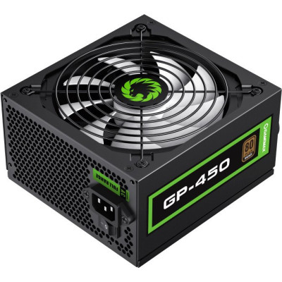 БП GameMax 450W (GP-450) (ATX 2.31, 450W, 80 PLUS BRONZE, Active PFC, 140mm fan,1x24PIN,12V8pin(4+4),4xSATA,1xPCI-6+2PIN,2x4PIN) RET (НЕ В СОСТАВЕ ПЭВМ)
