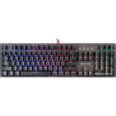 Клавиатура A4Tech Bloody B810R NetBee (игровая для ПК, механико-оптическая, Bloody LK Optic, ход линейный, пластик, интерфейс подключения - USB-A, подсветка, кириллица: да, влагозащита, цвет серый)