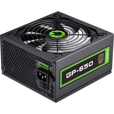 БП GameMax 650W (GP-650) (ATX 2.31, 650W, 80 PLUS BRONZE, Active PFC, 140mm fan,1x24PIN,12V8pin(4+4),5xSATA,2xPCI-6+2PIN
