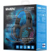Наушники с микрофоном SVEN AP-U980MV (Black-Blue) (наушники с микрофоном, геймерские, оформление закрытое, излучатель 50 мм, 20-20000 Гц, 32 Ом, кабель 2.2 м)
