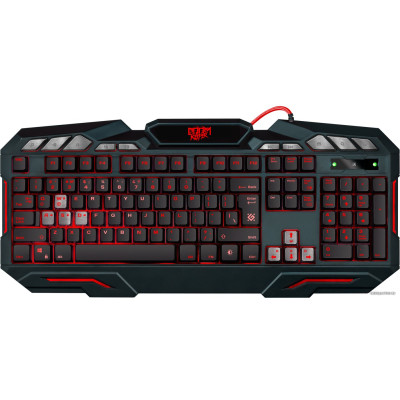 Клавиатура Defender Doom Keeper GK-100DL (45100) (игровая для ПК, интерфейс подключения - USB, подсветка, цвет черный/пл