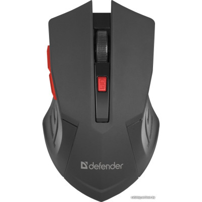 Мышь беспроводная Defender Accura MM-275 (черный/красный) (52276) (полноразмерная мышь для ПК, 1600 dpi)
