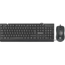 Комплект ПРОВОДНОЙ Клавиатура + мышь Defender York C-777 (USB) (для ПК/для компьютеров Apple, мышь проводная USB (сенсор