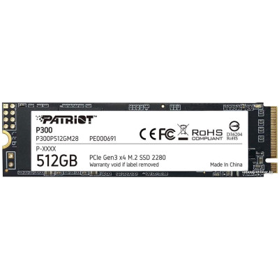 SSD M.2 2280 M PCI Express 3.0 x4 Patriot 512GB P300 (P300P512GM28) 1700/1200 MBps TLC