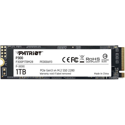 SSD M.2 2280 M PCI Express 3.0 x4 Patriot 1Tb P300 (P300P1TBM28) 2100/1650 MBps