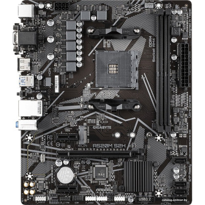 MB Gigabyte A520M S2H Soc-AM4 (A520) 1xPCI-E 3.0x16 1xPCI-E 3.0x1 1xM.2 2xDDR4 5000Mhz DVI-D+HDMI+VGA mATX RTL
