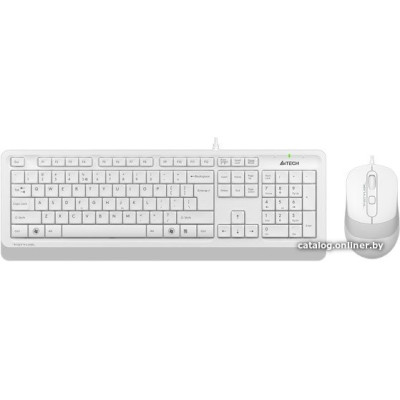 Комплект ПРОВОДНОЙ Клавиатура + мышь A4Tech Fstyler F1010 (Белый/серый) (мышь проводная USB (сенсор оптический), клавиатура USB)