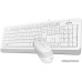 Комплект ПРОВОДНОЙ Клавиатура + мышь A4Tech Fstyler F1010 (Белый/серый) (мышь проводная USB (сенсор оптический), клавиатура USB)