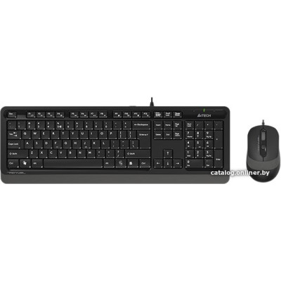 Комплект ПРОВОДНОЙ Клавиатура + мышь A4Tech Fstyler F1010 (черный/серый) (мышь проводная USB (сенсор оптический), клавиатура USB)