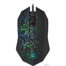 Мышь Defender Event MB-754 (52754) (полноразмерная мышь для ПК, 7 цветов подсветки, проводная USB, сенсор оптический 1000 dpi, 3 кнопки, колесо с нажатием, цвет черный)