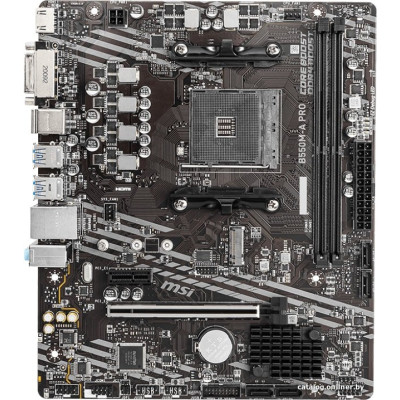 MB MSI B550M-A PRO Soc-AM4 (B550) PCI-E 4.0x16 PCI-Ex1 Ultra M.2 2xDDR4 4600MHz+ HDMI+DVI-D mATX RTL