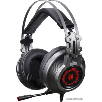 Наушники с микрофоном A4tech Bloody J527 серый (мониторные (охватывающие), геймерские, 20-20000 Гц, кабель 2 м)