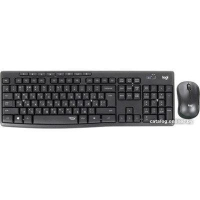 Комплект БЕСПРОВОДНОЙ Клавиатура + мышь Logitech MK295 Silent  Black (920-009807) (БЕСШУМНЫЙ, мышь радио (сенсор оптический), клавиатура радио, цвет черный)