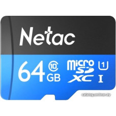 Micro SD 64 Gb Netac P500 Standard (NT02P500STN-064G-R) microSDHC Class10 UHS-I U1 microSD- SD Adapter