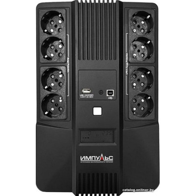ИБП ИМПУЛЬС МАСТЕР 1000 MT10201, 1000/600 ВА/Вт, 4+4 Schuko (SCHUKOx8), LED, USB, RJ11/RJ45