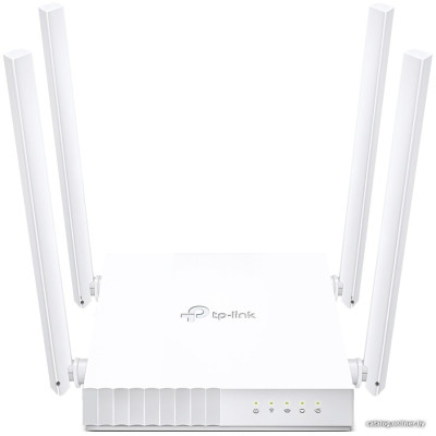 Wi-Fi роутер TP-Link Archer C24 AC750 (802.11ac (Wi-Fi 5), 2.4 ГГц/5 ГГц, до 733 Mbps, 802.1X, WAN, 4xFast LAN)