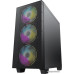 Корпус MicroATX Без БП GameMax Aero Mini (H607) (Tempered Glass, Mesh сетка, 1xUSB 2.0, 1xUSB-C 3.2 5Гбит, 4x120mm ARGB Fan, HD Audio+Mic, VGA MAX 340mm, CPU MAX 155mm, пылевые фильтры) Black