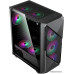 Корпус ATX Без БП GameMax Revolt (Tempered Glass, 1xUSB 2.0, 1xUSB-A 3.2, HD Audio+Mic, 4x120mm ARGB Fan, VGA MAX 330mm, CPU MAX 170mm, пылевые фильтры) Black