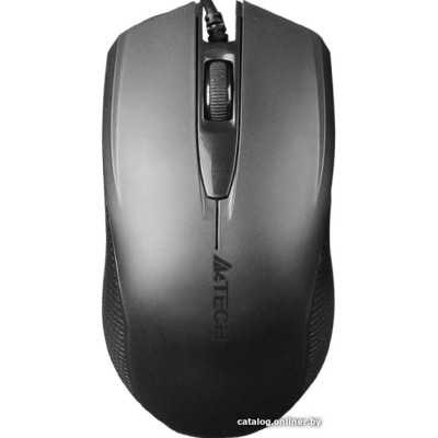 Мышь A4Tech OP-760 Black (полноразмерная мышь для ПК, проводная USB, сенсор оптический 1000 dpi, 3 кнопки, колесо с нажатием, длина провода -1,5м, цвет черный)