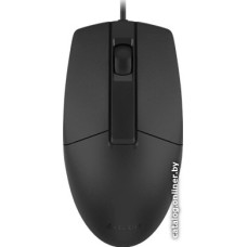 Мышь A4Tech OP-330S Black (БЕСШУМНАЯ полноразмерная мышь для ПК, для правой и левой руки, проводная USB, сенсор оптическ