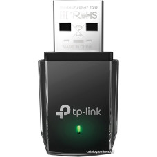 Wi-Fi Сетевой USB-адаптер TP-Link Archer T3U (AC1300 USB 3.0 Type-A, 802.11ac (Wi-Fi 5), до 867 Mbps, цвет черный)