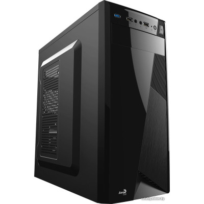 Корпус ATX Aerocool Cs-1101 500W (KCAS-500W PLUS) (ACCX-PC02054.12) (Стенка с перфорацией для вентиляции, 2xUSB 2.0, 1xUSB-A 3.2 5Гбит/с, 1x80mm Fan, HD Audio+Mic, 1x5.25