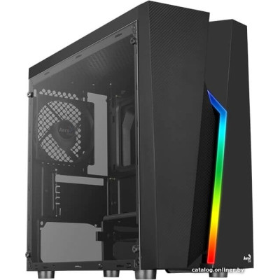Корпус MicroATX Без БП Aerocool Bolt Mini-G-BK-v1 (ACCS-PV20013.11) (Tempered Glass, 2xUSB 2.0, 1xUSB-A 3.2 5Гбит/с, 1x120 mm FAN, HD Audio+Mic, 1x3.5