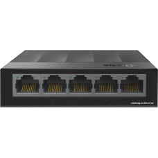 Коммутатор TP-Link LS1005G (неуправляемый, настольный, матрица 10 Гбит/с, green, 5-port 10/100/1000Mbps)