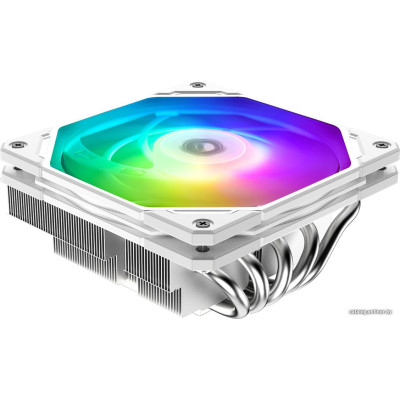 Кулер ID-Cooling IS-55 ARGB WHITE (LGA 1700/1200/1151/1150/1155/1156/AM5/AM4, низкопрофильный 55mm, 500-2000об/мин, TDP 125W, PWM, 5 тепл.трубки прямого контакта,White ARGB FAN 120mm)