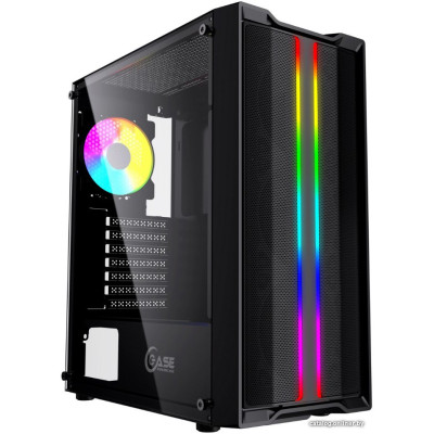 Корпус ATX Без БП Powercase Mistral Evo (CMIEB-F4S) (Tempered Glass, 2xUSB 2.0, 1xUSB-A 3.2 5Гбит/с, 4x120mm ARGB FAN, HD Audio+Mic, VGA MAX 335mm, CPU MAX 160mm, пылевые фильтры) Black