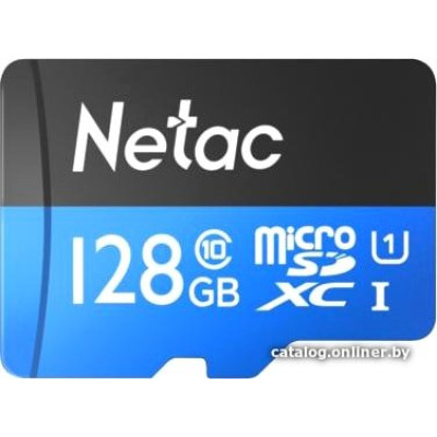 Micro SD 128 Gb Netac P500 Standard microSDXC (NT02P500STN-128G-R) с адаптером