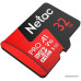 Micro SD 32 Gb Netac P500 Extreme Pro microSDHC (NT02P500PRO-032G-R) с адаптером