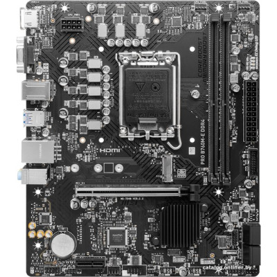 MB MSI PRO B760M-E DDR4 Soc-1700 (B760) PCI-Ex16 PCI-Ex1 M.2 1GbE LAN RAID 0/1/5/10 2xDDR4 4800MHz+ VGA+HDMI mATX RTL