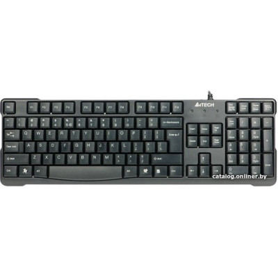Клавиатура A4Tech KR-750 (стандартная для ПК, интерфейс подключения - USB, цвет черный)
