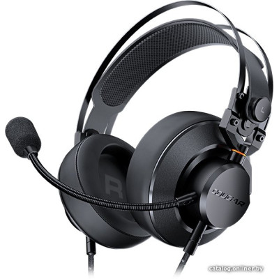 Наушники с микрофоном Cougar VM410 CGR-P53B-550 (проводные наушники с микрофоном, мониторные (охватывающие), геймерские, 20-20000 Гц, 3.5 мм, 2x3.5 мм)