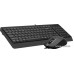 Комплект ПРОВОДНОЙ Клавиатура + мышь A4Tech Fstyler F1512 (черный) (мышь проводная USB (сенсор оптический), клавиатура USB, цвет чёрный)