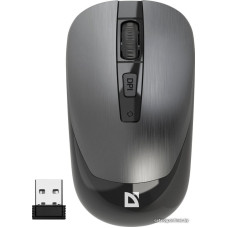 Мышь беспроводная Defender Wave MM-995 БЕСШУМНАЯ (серая) (52993) (ноутбучная мышь для ПК, беспроводная радио, сенсор опт