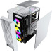 Корпус ATX Без БП Powercase Rhombus X4 (CMRMW-L4) (Tempered Glass, 2xUSB 2.0, 1xUSB-A 3.2 5Гбит/с, 4x120mm ARGB FAN, HD Audio+Mic, VGA MAX 310mm, CPU MAX 160mm, пылевые фильтры) White
