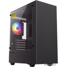 Корпус MicroATX Без БП GameMax Edge (EDGE) (Tempered Glass, 2xUSB 2.0, 1xUSB-C 3.2 5Гбит, 1x120mm RGB Fan, HD Audio+Mic,